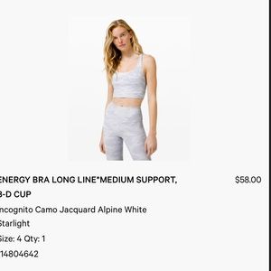 Lululemon energy bra